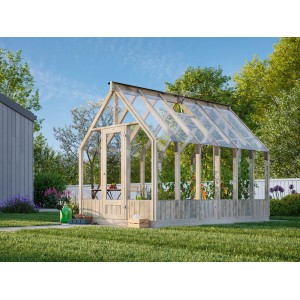 Palmako Gewächshaus Emilia 8 Grau 8,2 m²