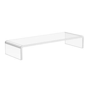 Transparenter HOMCOM Monitorständer aus Acryl, ergonomisch, für Laptop & PC, 53x19x9 cm.