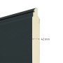Detailansicht EcoStar Garagen-Sektionaltor, 42 mm Lamellenstärke, Anthrazitgrau.