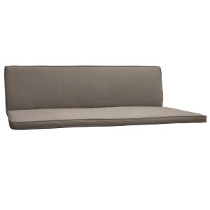 Beautissu Hollywoodschaukelauflage 2er Set, taupe. Bequemes Sitz- und Rückenpolster 180x50cm für Garten.