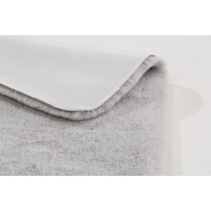 Silberner Schöner Wohnen Badteppich Bali (67x110cm) mit rutschfester Unterseite.