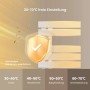 Weißer Emke elektrischer Handtuchhalter. 30-70°C Temperatur für Handtücher, Babykleidung. Verhindert Bakterienwachstum.