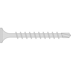 Knauf Schnellbauschraube TB 3,5 x 35 mm für Gipskartonplatten, Trompetenkopf, Bohrspitze.