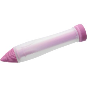 Zenker Dekorierstift Patisserie, transparent/rosa, Küchenhelfer zum Verzieren von Kuchen.