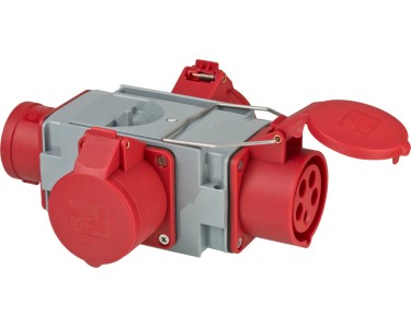 Brennenstuhl CEE-Adapter-Stromverteiler IP44 Grau-Rot kaufen bei OBI
