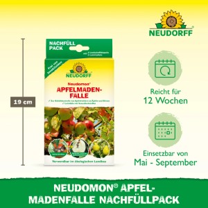 Neudorff Neudomon Apfelmadenfalle Nachfüllpack, ausreichend für eine Saison zur biologischen Schädlingsbekämpfung.