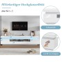 okwish TV Schrank mit LED Hochglanz Schublade Lowboard Wohnzimmer 75 Zoll 175x38x45cm Weiß_7