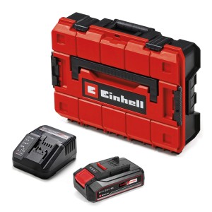 Einhell Akku-Kettensäge GE-PS 18/15 Li BL Kit mit Akku, Ladegerät und E-Case.
