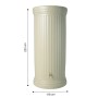 Garantia Regenwassertank 2000 l in Sandbeige, Säulen-Design, mit Maßangaben.