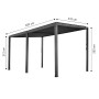 Floraworld Pergola mit Lamellendach, anthrazitfarbene Terrassenüberdachung, 400x310 cm.