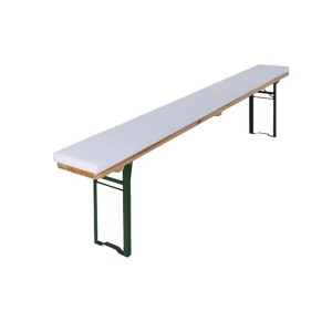 Beautissu Schaumstoffrohling für Bierbank, 2er Set, 4x25x220cm, Weiß. Sitzkissen für mehr Komfort.