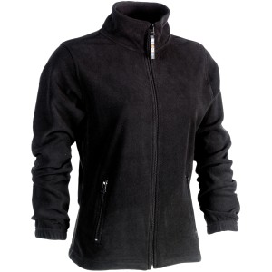 Schwarze Herock Fleecejacke Deva für Damen, Größe L, mit Reißverschluss und Seitentaschen.