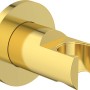 Ideal Standard Brausehalter Idealrain Atelier, rund, gebürstetes Gold.