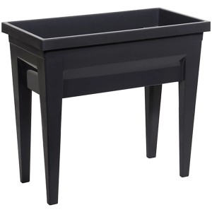 Anthrazitfarbenes Eda Hochbeet Veg & Table City aus Kunststoff, 76x68,5x38 cm.