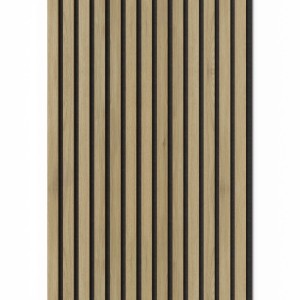 Denpanels Akustikpaneel Melamin Eiche Dunkel Filz Schwarz 240 cm x 60 cm