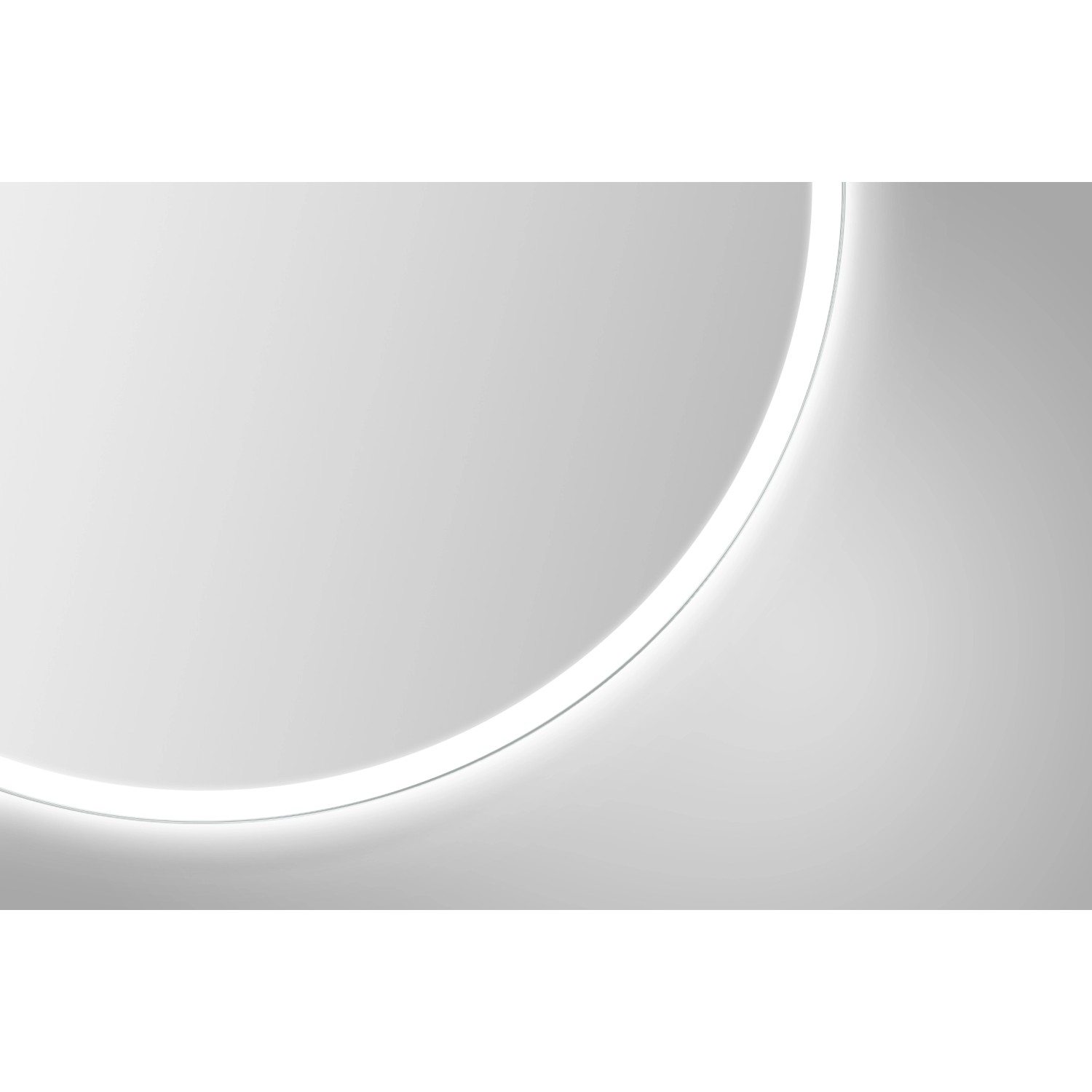 Runder LED-Lichtspiegel Bright Circle, Ø 50 cm, für Bad und Wohnraum.