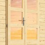 Doppeltür mit Glaseinsätzen für Karibu Holz-Gartenhaus Kastberg, naturbelassen.