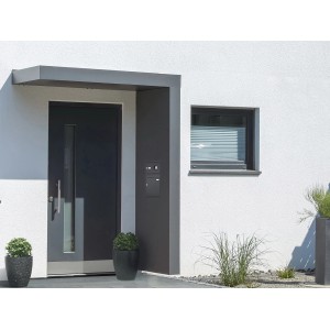 Gutta Rechteckvordach BS PLUS 200 Seite R Briefkasten Anth. Klingel Sprechanlage