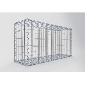 Gabiona Gabionenkorb, 60x100x30 cm, Maschenweite 5x10 cm, Drahtkorb für Einfassungen und Mauersysteme.