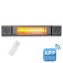 VASNER Appino BEATZZ Bluetooth Heizstrahler 2000W Grau mit Fernbedienung und App Steuerung.