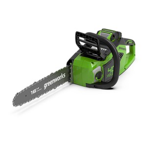 Greenworks Akku-Kettensäge GD40CS18, 40V, mit 40cm Schwert. Ideal für Gartenarbeiten.