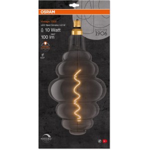 Osram E27 LED-Leuchtmittel, 4,8W, extra warmes Licht, smokeyfarben, dimmbar.