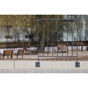 Dieda Geländer-Set Linus, anthrazitfarbenes Aluminium, 1200x1000 mm, für Innen- und Außenbereich.