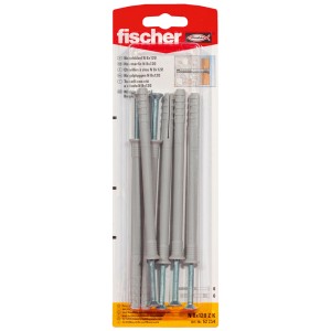Fischer Nageldübel N 8 x 120/80 S, 6 Stück, vormontiert, für schnelle Schlagmontage.