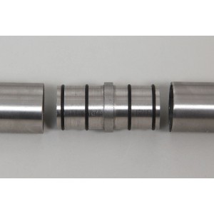 Edelstahl Handlauf Verbinder V2A, 40mm Durchmesser, Zubehör für Treppen und Geländer.