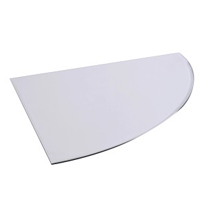 Firefix Glasbodenplatte mit Kreisausschnitt, 100x100 cm, 8 mm stark, für Kamin und Ofen.