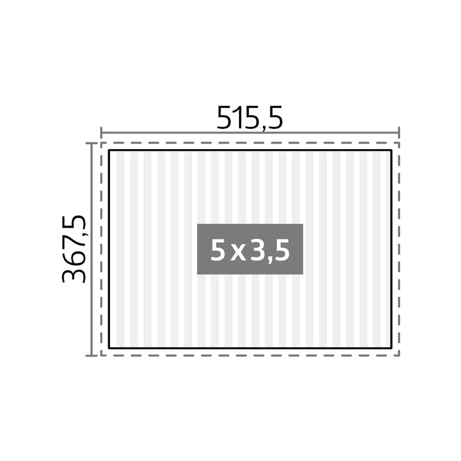 Biohort Pergola 5 m x 3,5 m Quarz-Silber_7