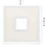 Quadratische, weiße LED-Deckenleuchte (45x45 cm) mit CCT-Funktion für variable Lichtfarbe.