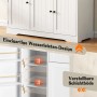 okwish Sideboard mit 3 Türen Schublade Wohnzimmer Diele 107x83x40cm Weiß_6