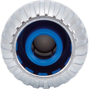 LUX Schlauchstück 19 mm (3/4) mit Wasserstopp, Detailansicht des Anschlusses.
