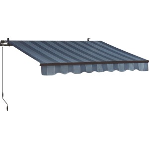 Blau gestreifter Markisenstoff 300x200 cm als Ersatztuch für Gelenkarmmarkise.