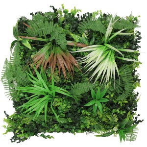 Jangal Wandpaneel Modular Wall Exotic Mixed Flora, 52x52cm, grüne Wanddekoration.