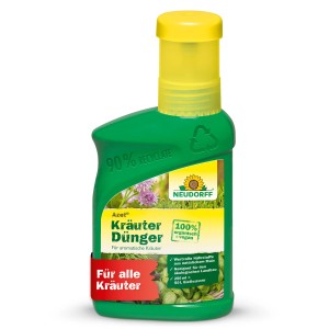 Neudorff Azet Plus Kräuterdünger, 250ml Flasche. Organisch und vegan für aromatische Kräuter.