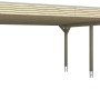 Skan Holz Carport Spessart, 611x604 cm, Eiche hell, Doppelcarport mit Flachdach und sechs Pfosten.