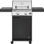 Jamestown 2-Brenner Gasgrill Kane mit Edelstahl-Deckel und einklappbaren Seitentischen.