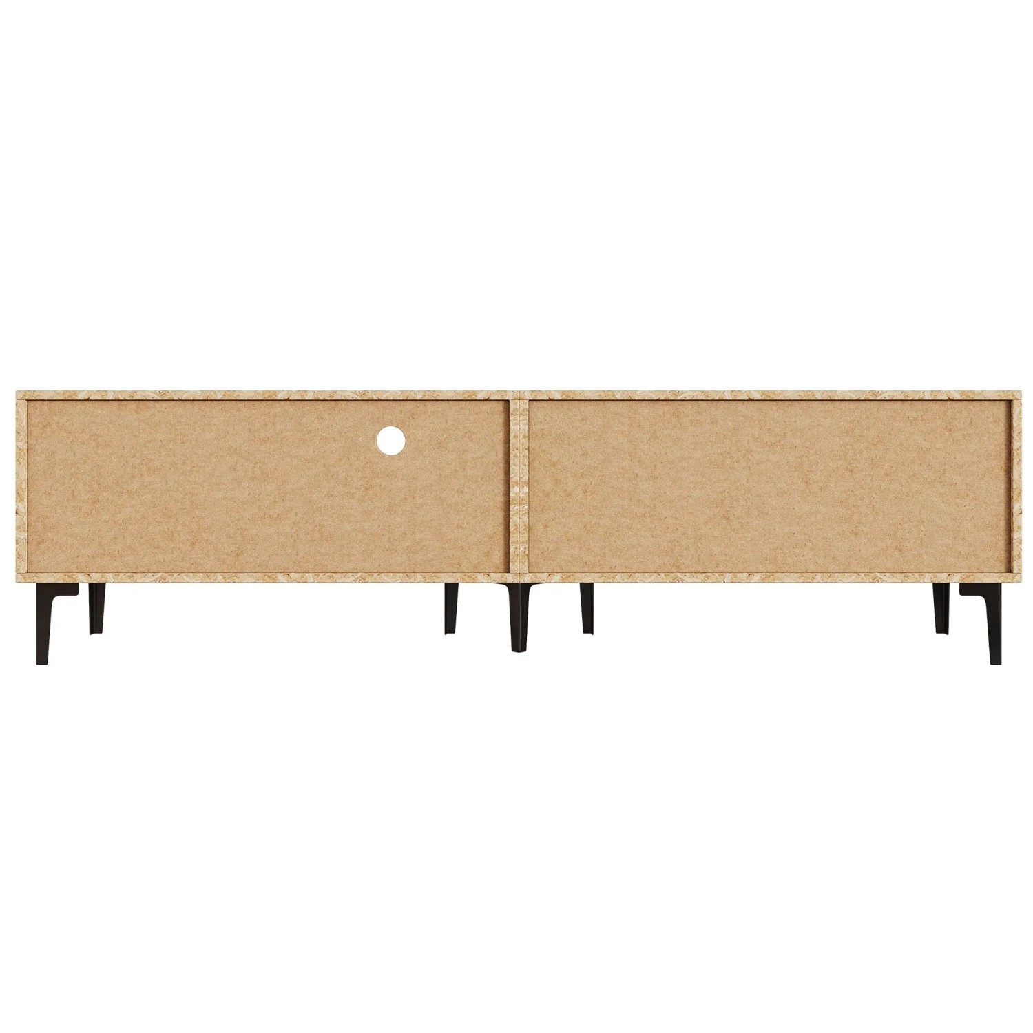 okwish TV Schrank mit Stauraum Fächern Wohnzimmer 180x35x49cm Natur_9