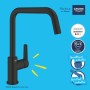 Grohe QuickFix Spültischarmatur Start, Schwarz, hoher Auslauf. Einhebelmischer für die Küche.