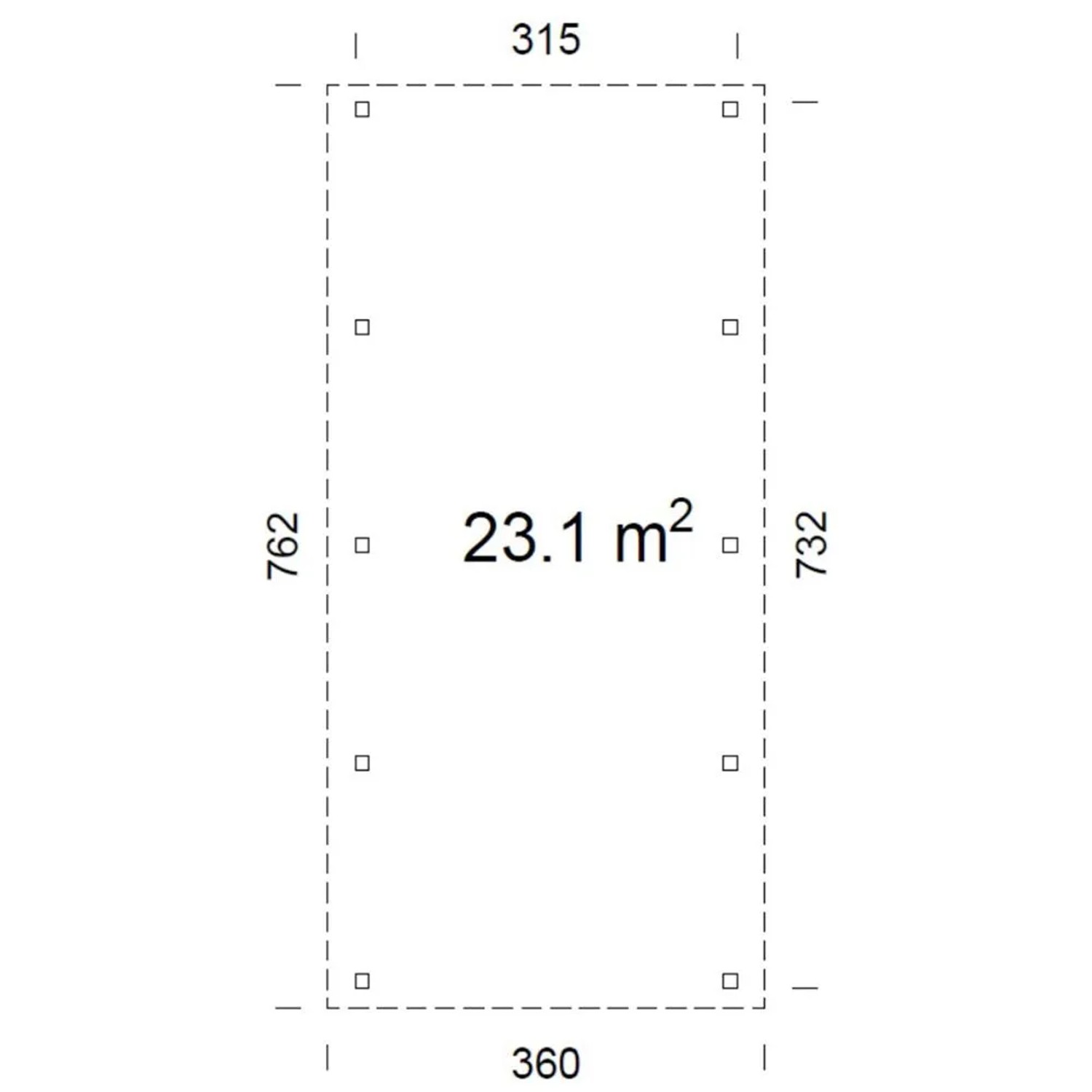 Palmako Carport Karl 315 x 732 cm Lackiert Dunkelgrau FSC®_4