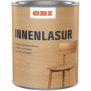 Dose OBI Innenlasur Transparent 750ml für Holz im Innenbereich.