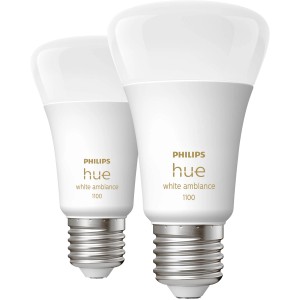 2er-Pack Philips Hue E27 LED-Lampen, White Ambiance, 1100 lm. Smarte Beleuchtung für Ihr Zuhause.