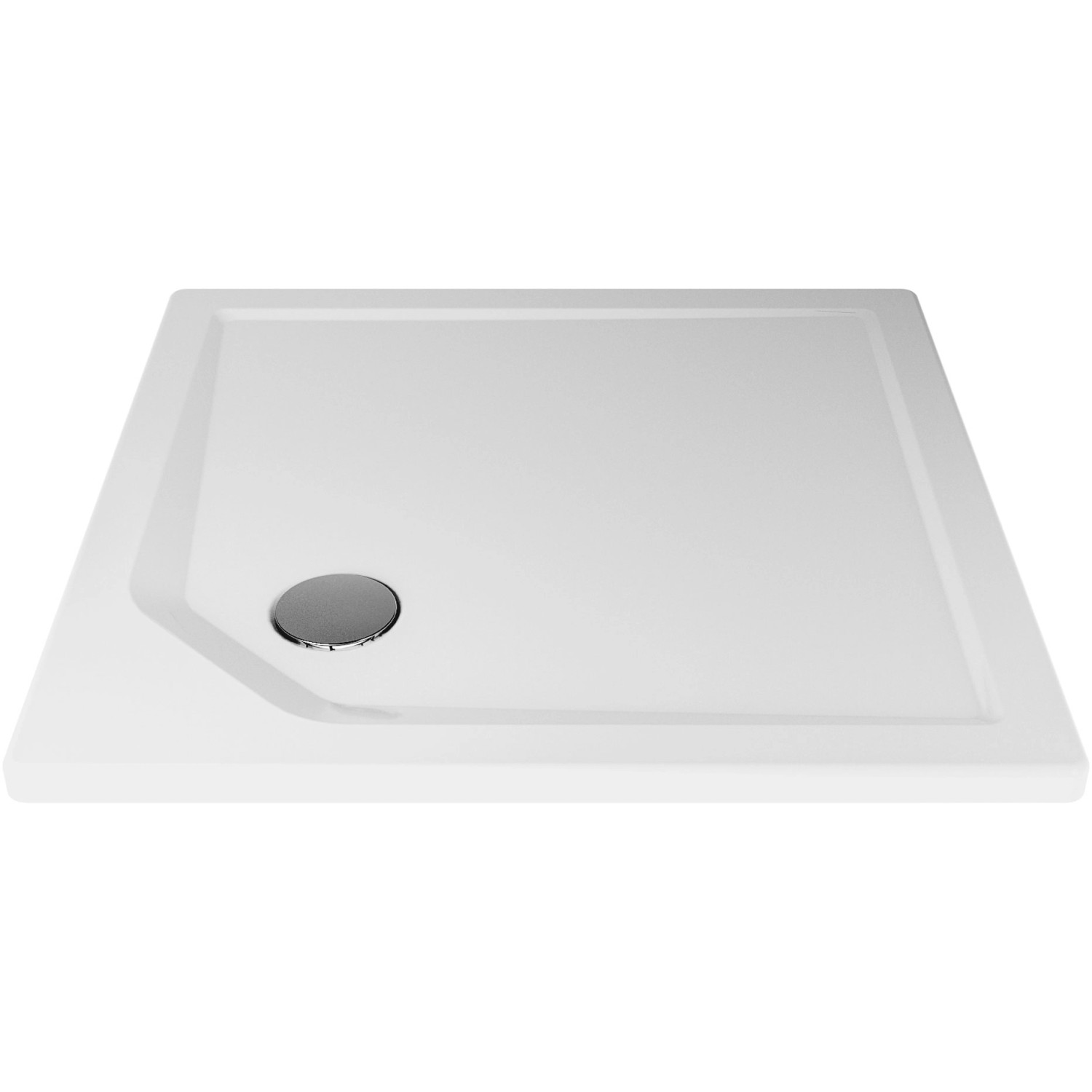 Quadratische, extraflache, weiße Breuer Duschwanne Classic Line, 90x90 cm.
