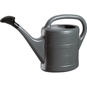 Geli Gartengießkanne, 5 l, Anthrazit, aus Kunststoff mit abnehmbarer Brause.
