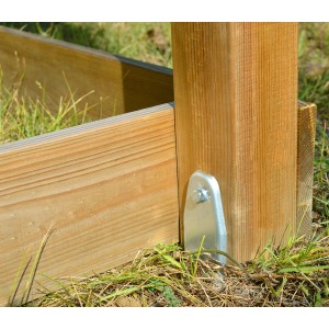 Trigano Bodenanker aus verzinktem Stahl zur sicheren Befestigung von Spielgeräten im Garten.