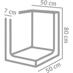 Diephaus L-Stein Ecke, unbewehrt, grau, 80x50x50x7 cm, zur Beet- und Böschungsbefestigung.