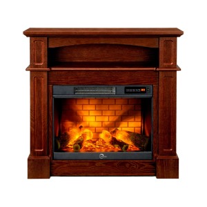 Sannover Elektro Kaminofen Sifora mit Holzdekor und Flammeneffekt.