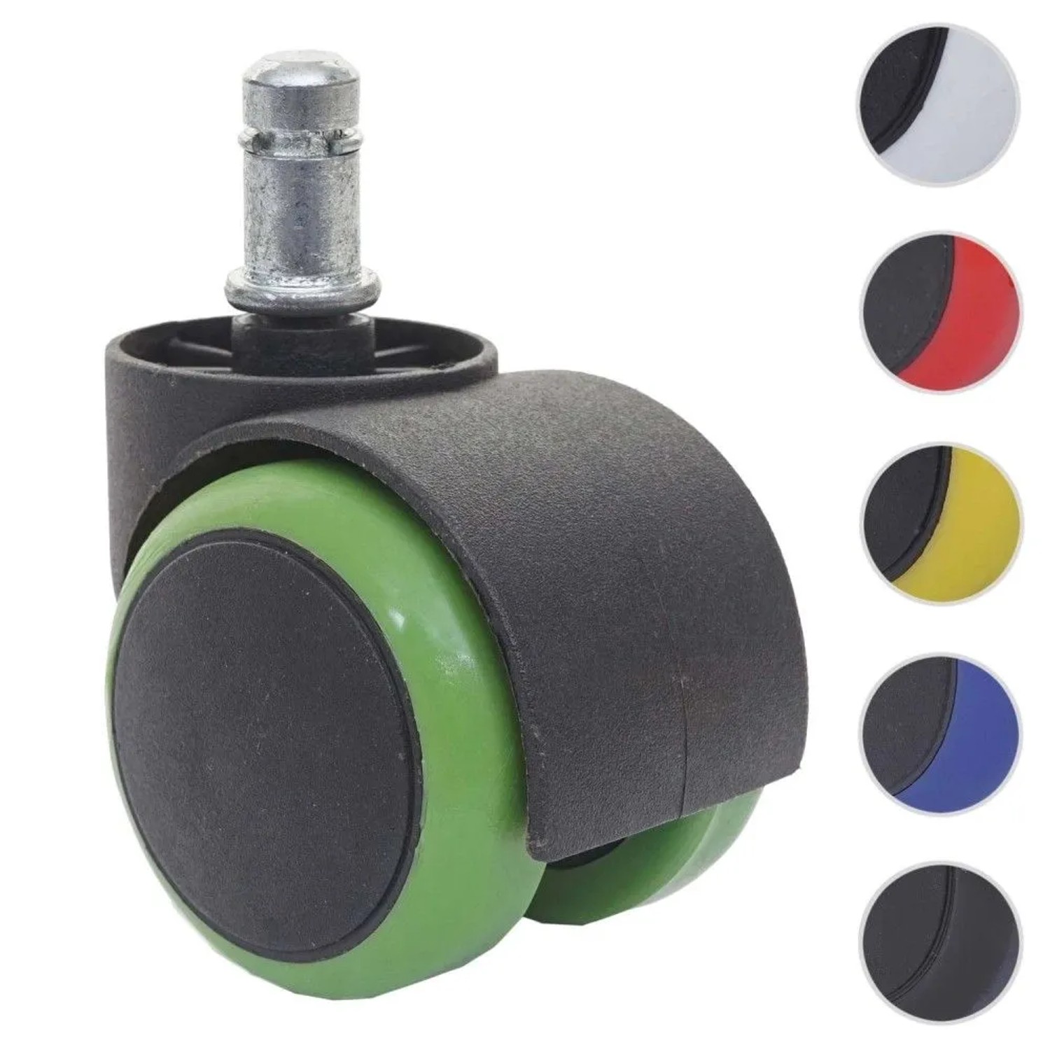 MCW Hartbodenrollen H86, 5er Set, grün, für Bürostühle und Hartböden.